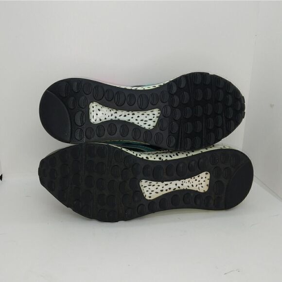 Steve Madden Barra Womens Pre-owned Pink & Green Designer Sneakers - sz. 7 1/2M - Picture 5 of 6